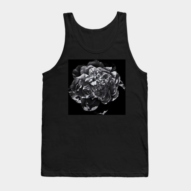 Backyard Flowers In Black And White 19 Tank Top by learningcurveca